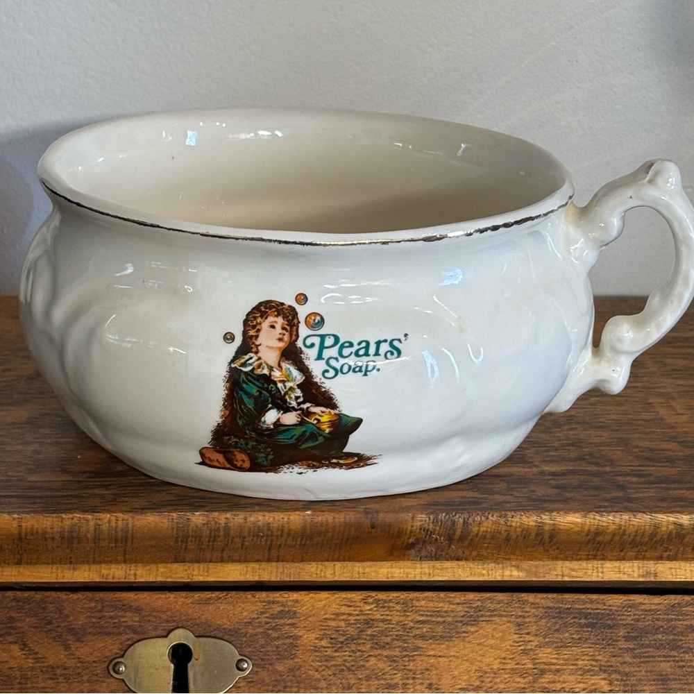 Pears Soap reproduction ceramic child’s sized Victorian chamber pot